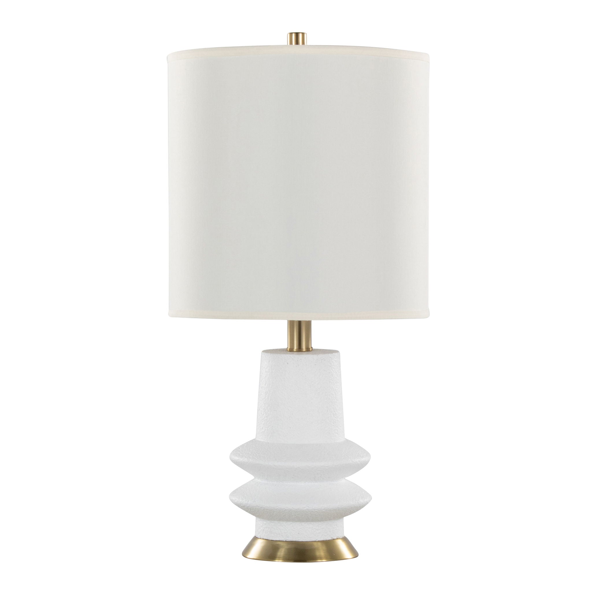 Lloyd Matte Table Lamp Set | Polyresin & Brass Accent Table Lamp Set of 2