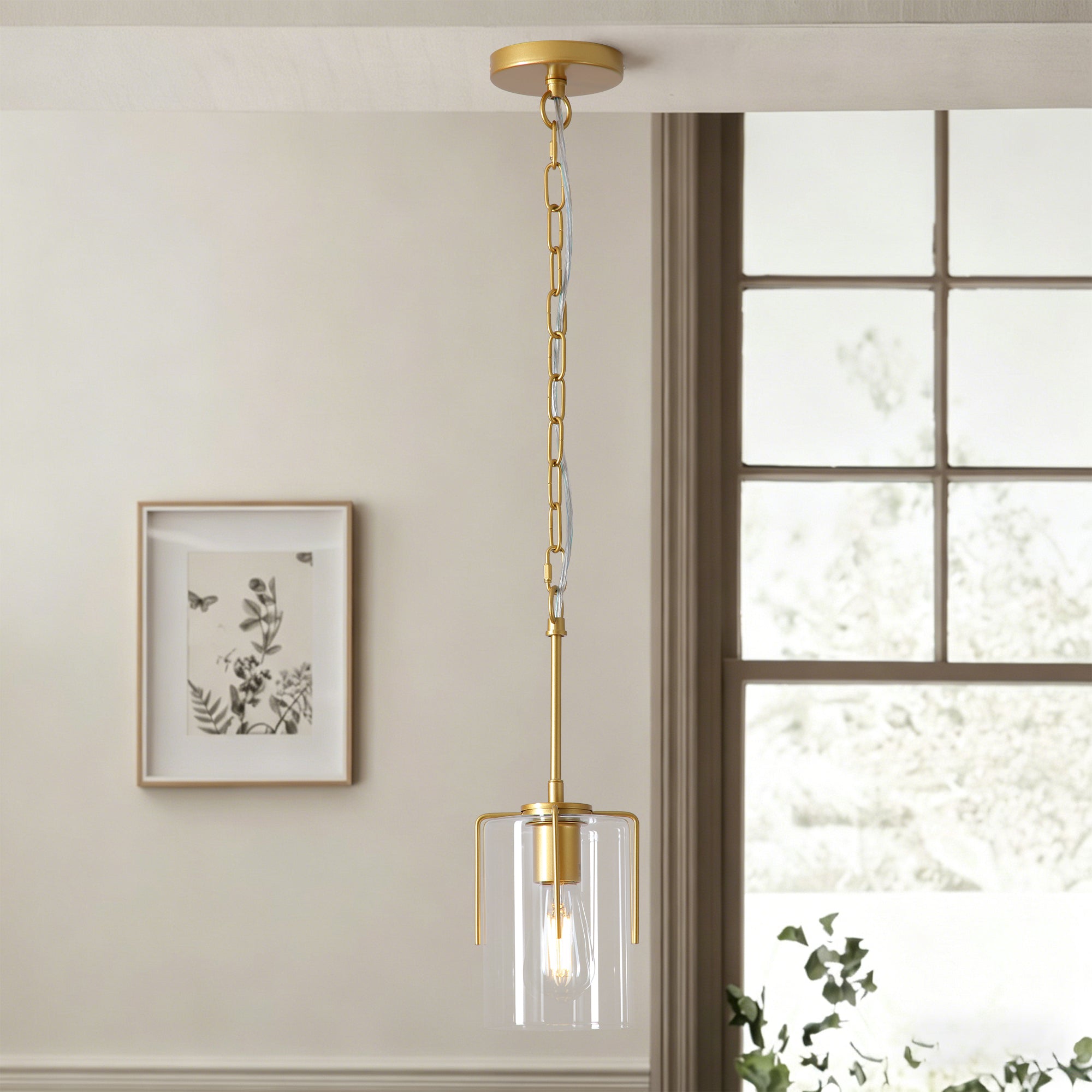 Farmhouse Gold Pendant Light
