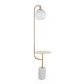 Symbol Floor Lamp with Side Table | Marble & Metal Floor Lamp Side Table
