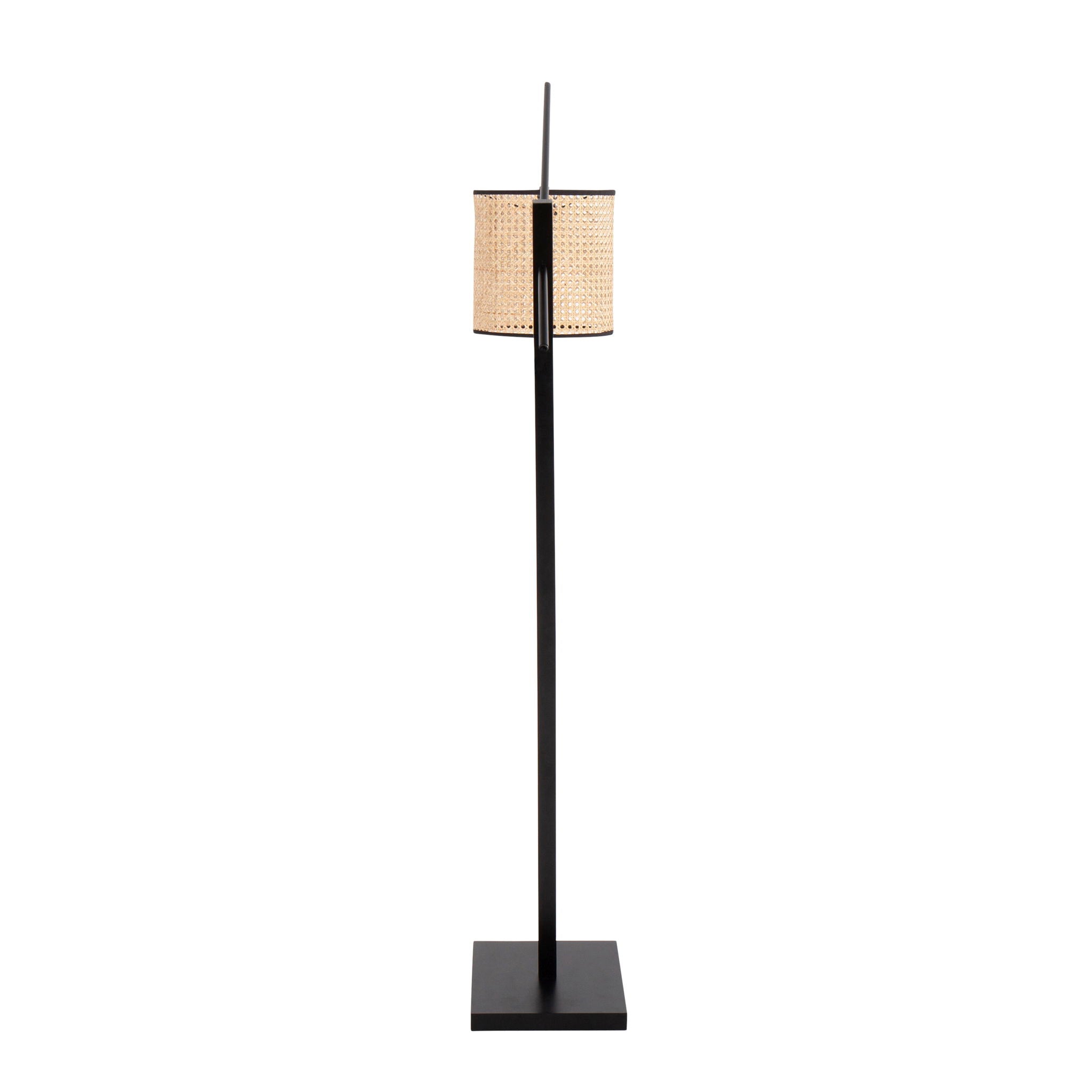 Arturo Wood Base Floor Lamp | Contemporary Wood & Metal Floor Lamp