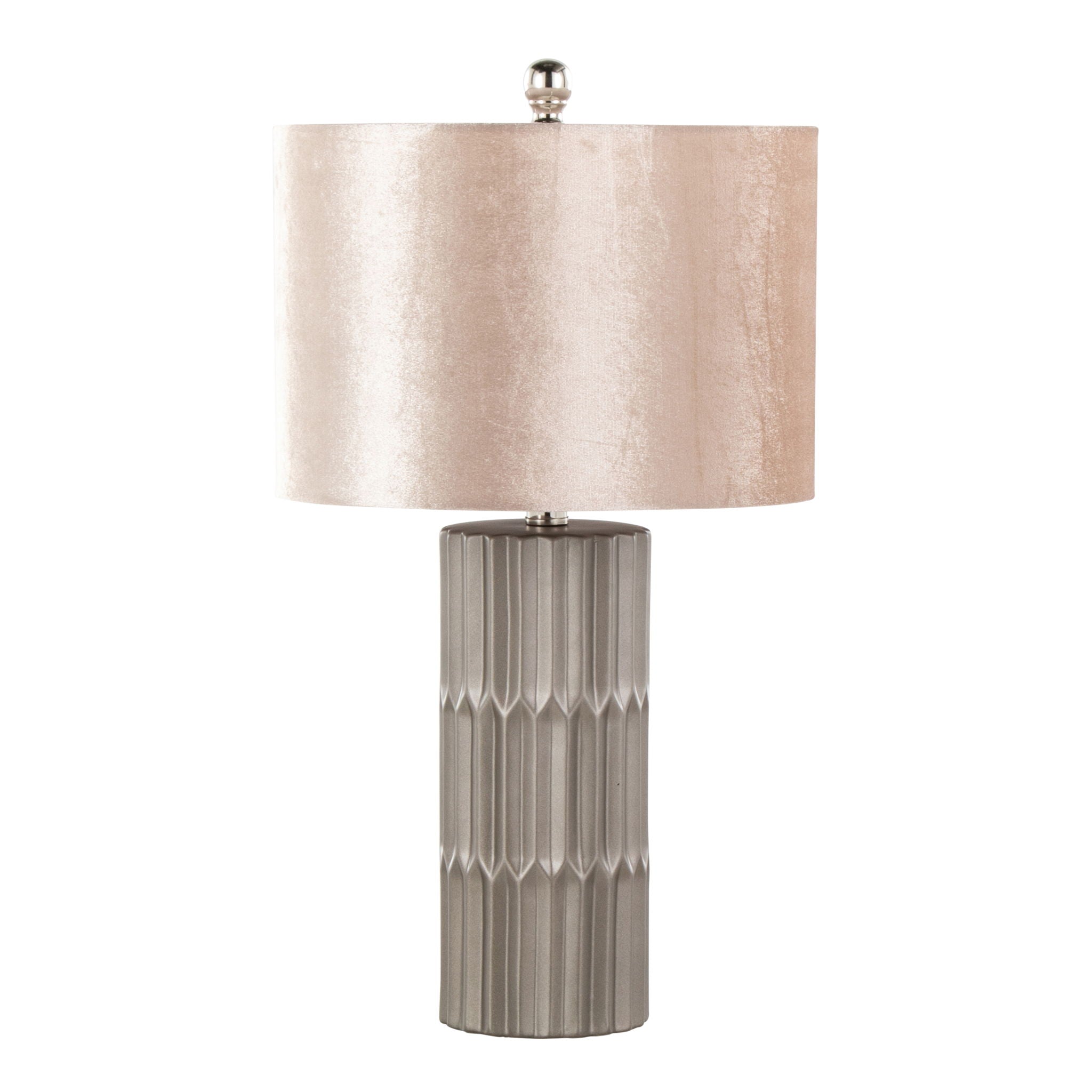 Tania Metallic Ceramic Table Lamp | Contemporary Metallic Finish Table Lamp
