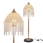 3-Light Elegant Crystal Floor Lamp