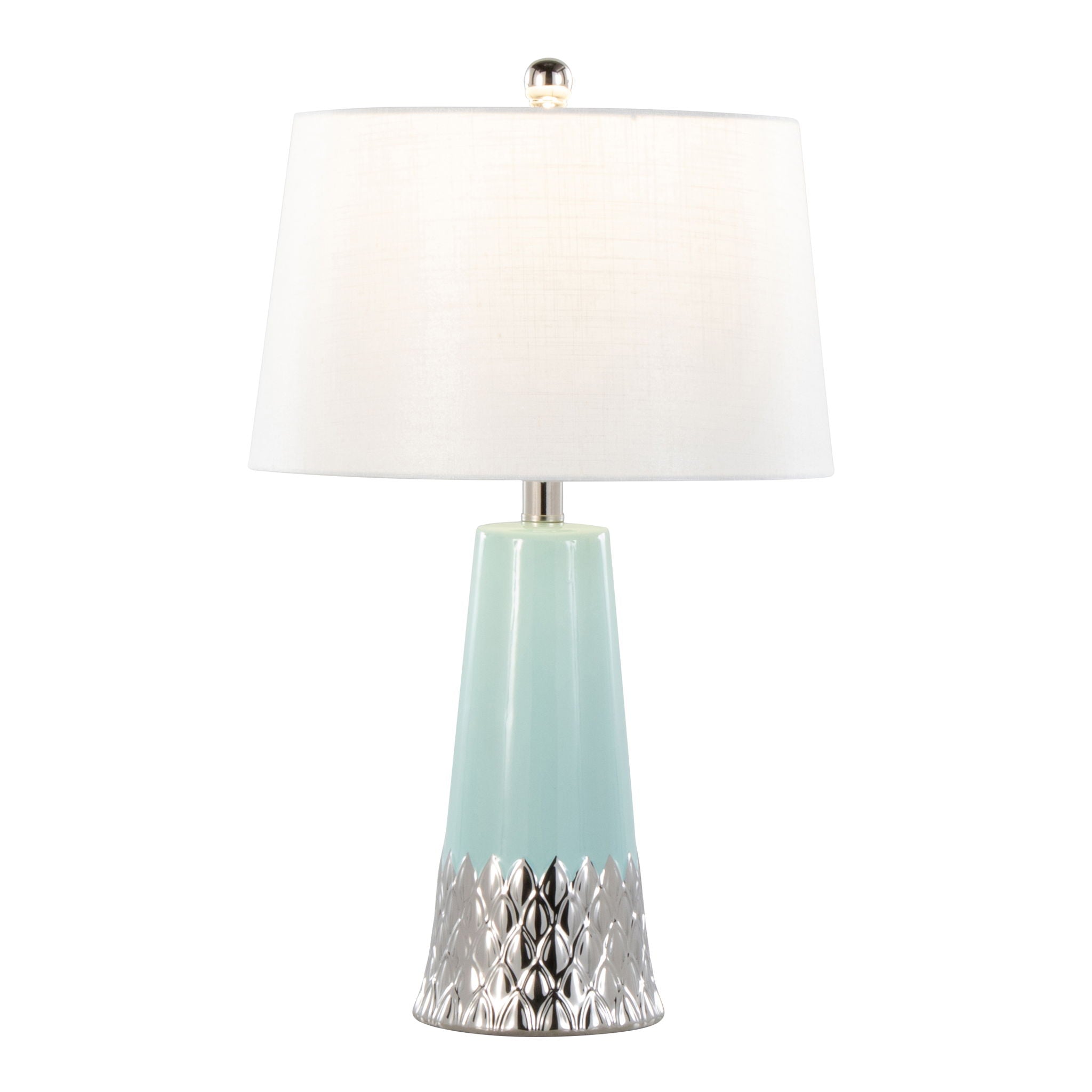 Penelope Ceramic Table Lamp | Sleek Ceramic & Metal Accent Table Lamp