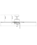 52" Aldea IV 4-Blade Ceiling Fan Light