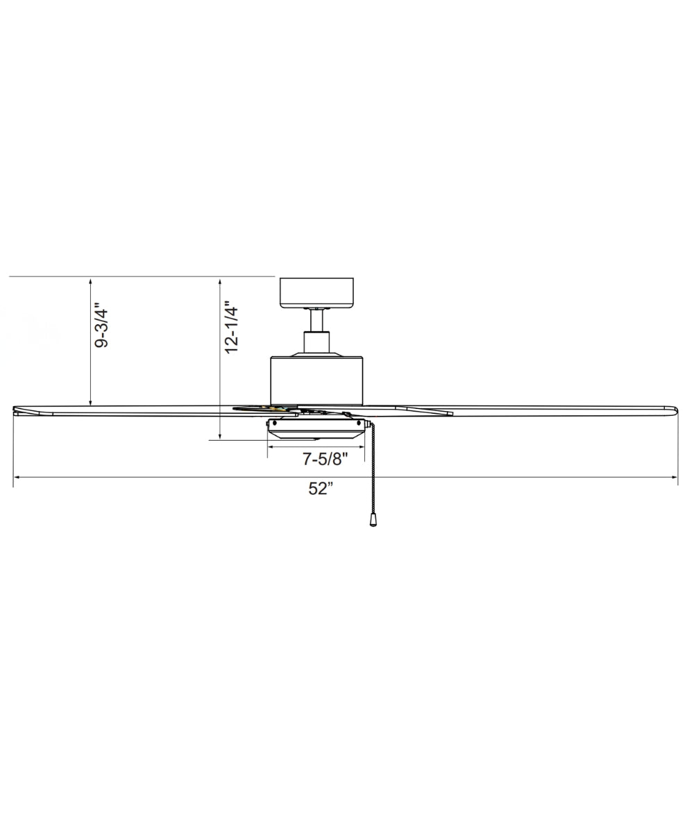 52" Aldea IV 4-Blade Ceiling Fan Light
