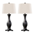 Riley Table Lamp Set | Transitional Hourglass Table Lamp Set of 2
