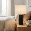 Aura Table Lamp | Sleek Black Block Base Contemporary Table Lamp