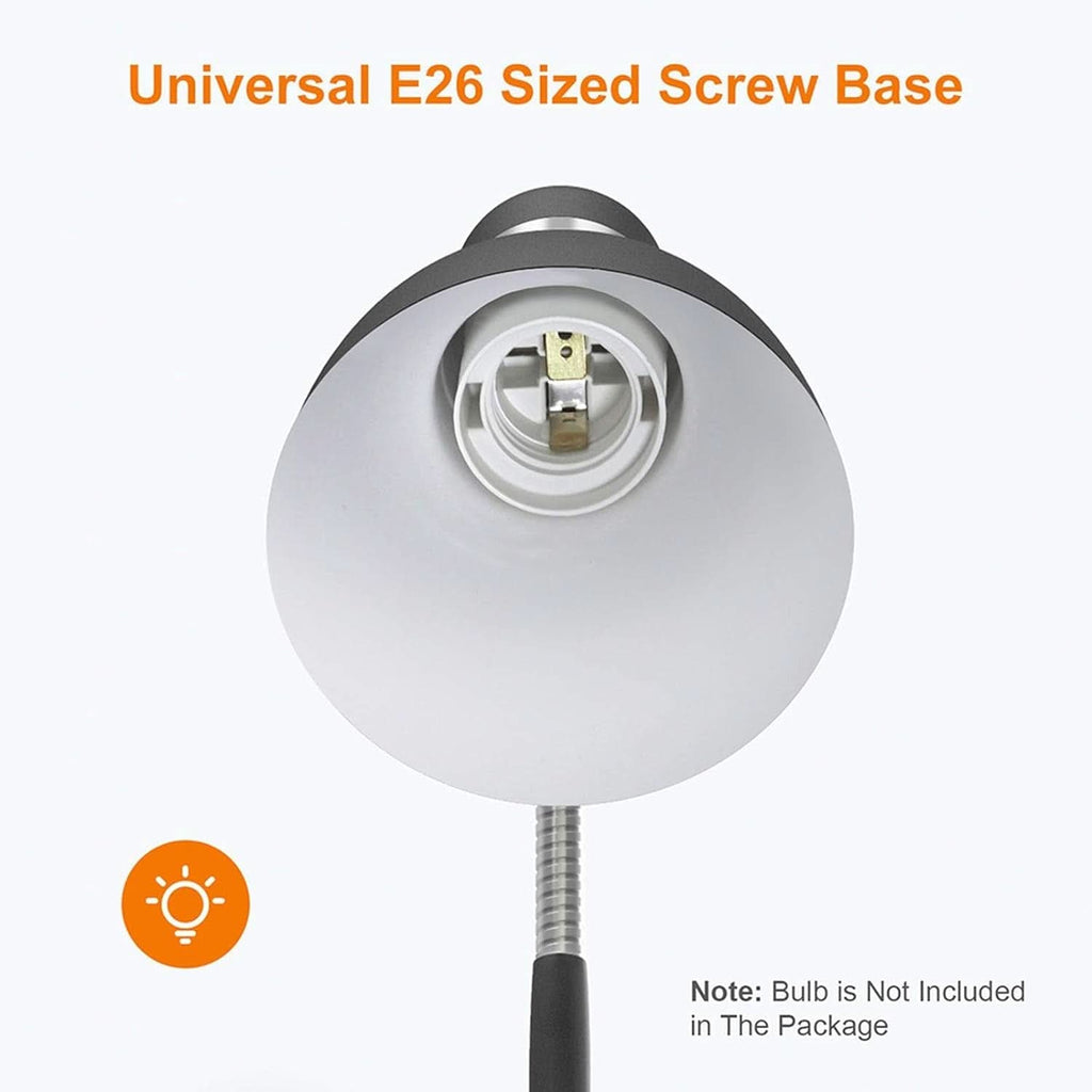 Matte Black Desk Lamp With Flexible Goose Neck