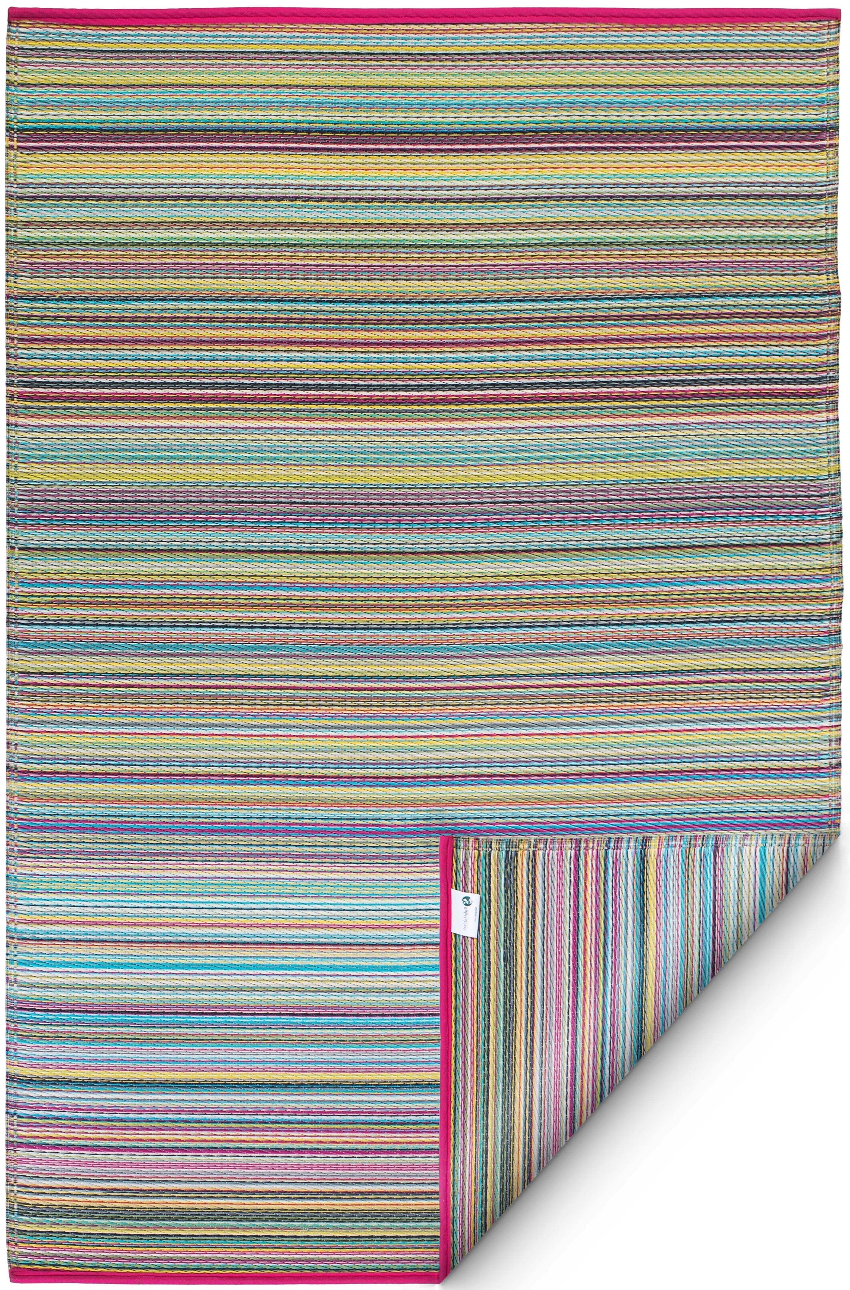 Cancun Outdoor Rug | Modern Striped Multicolor Design