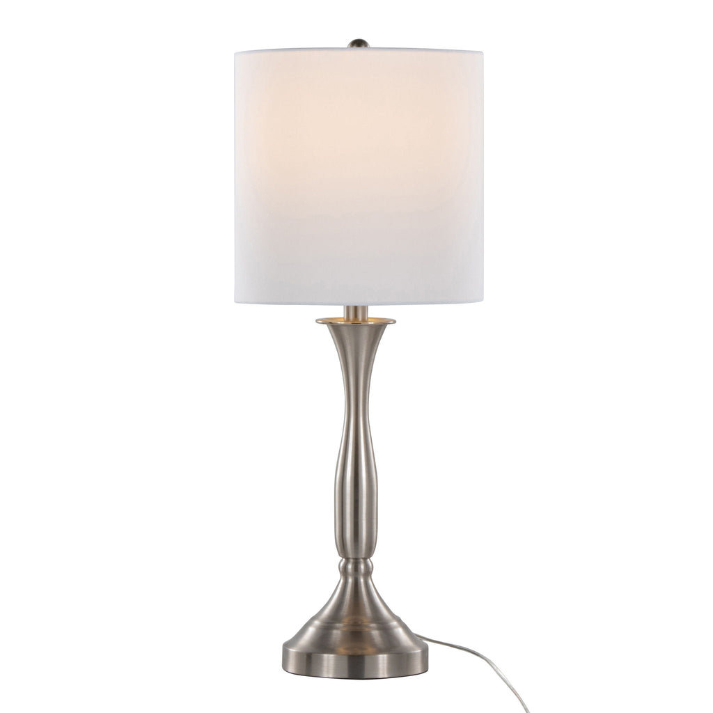 Sawyer USB Table Lamp Set | Contemporary Hourglass Table Lamp Set with USB, Set of 2