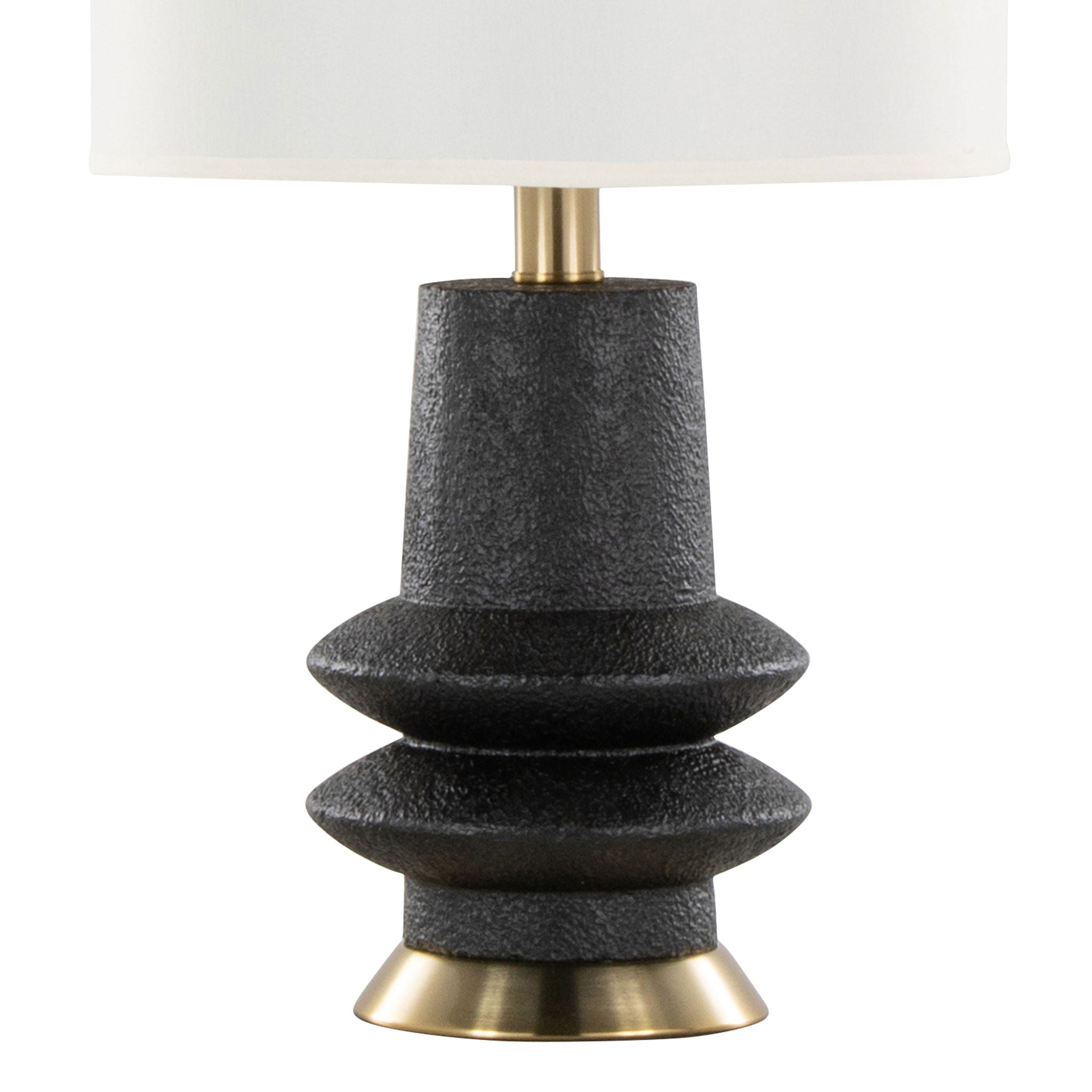 Lloyd Matte Table Lamp Set | Polyresin & Brass Accent Table Lamp Set of 2