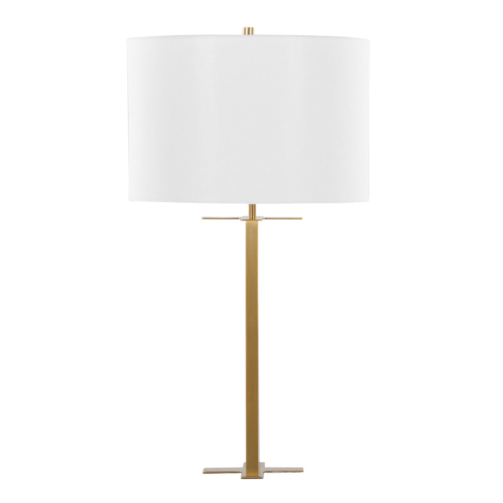 Cosmo Art Deco Table Lamp | Vertical Metal Contemporary Table Lamp