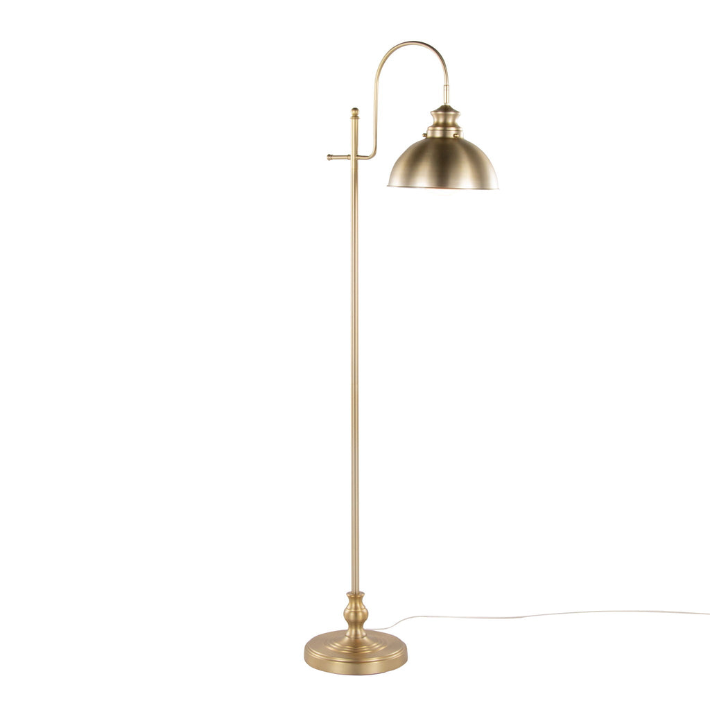Emery Arc Floor Lamp | Arched Dome Shade Contemporary Floor Lamp