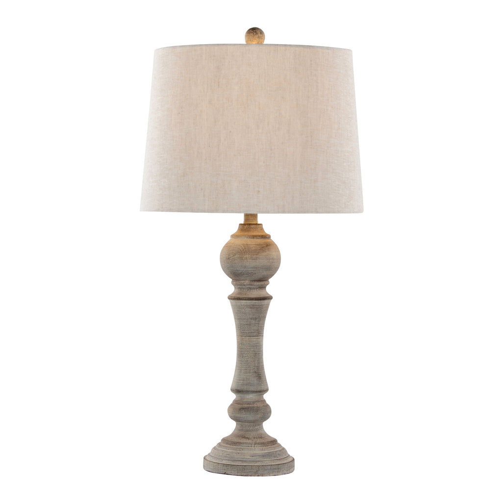 Winston Farmhouse Table Lamp Set | Spindle Body & Woven Shade Table Lamp Set of 2