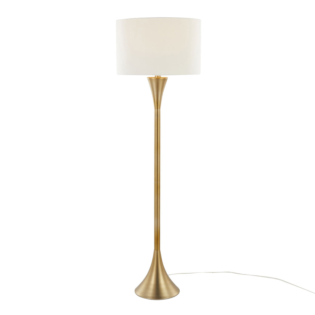 Lenuxe Hourglass Floor Lamp | Contemporary Curved Floor Lamp