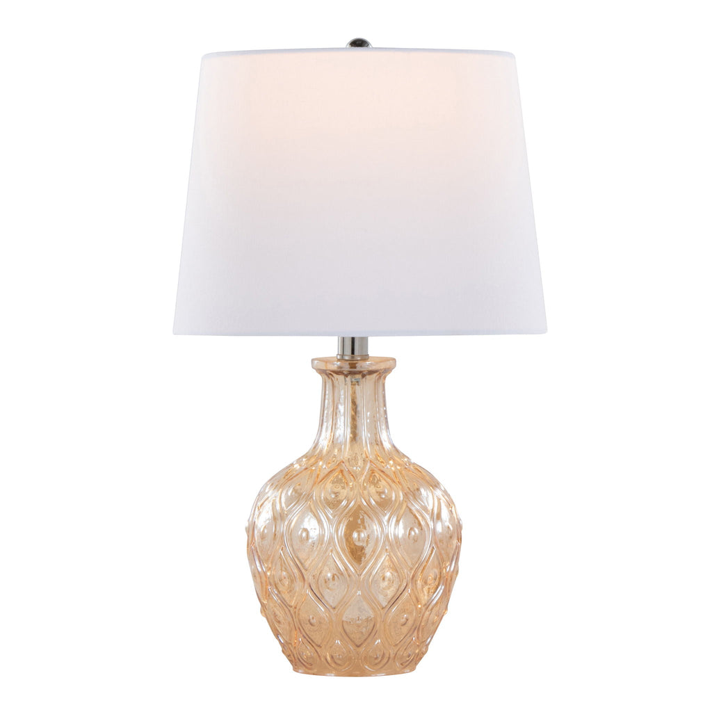 Gloria Glass Jug Table Lamp Set | Textured Glass Table Lamp Set of 2