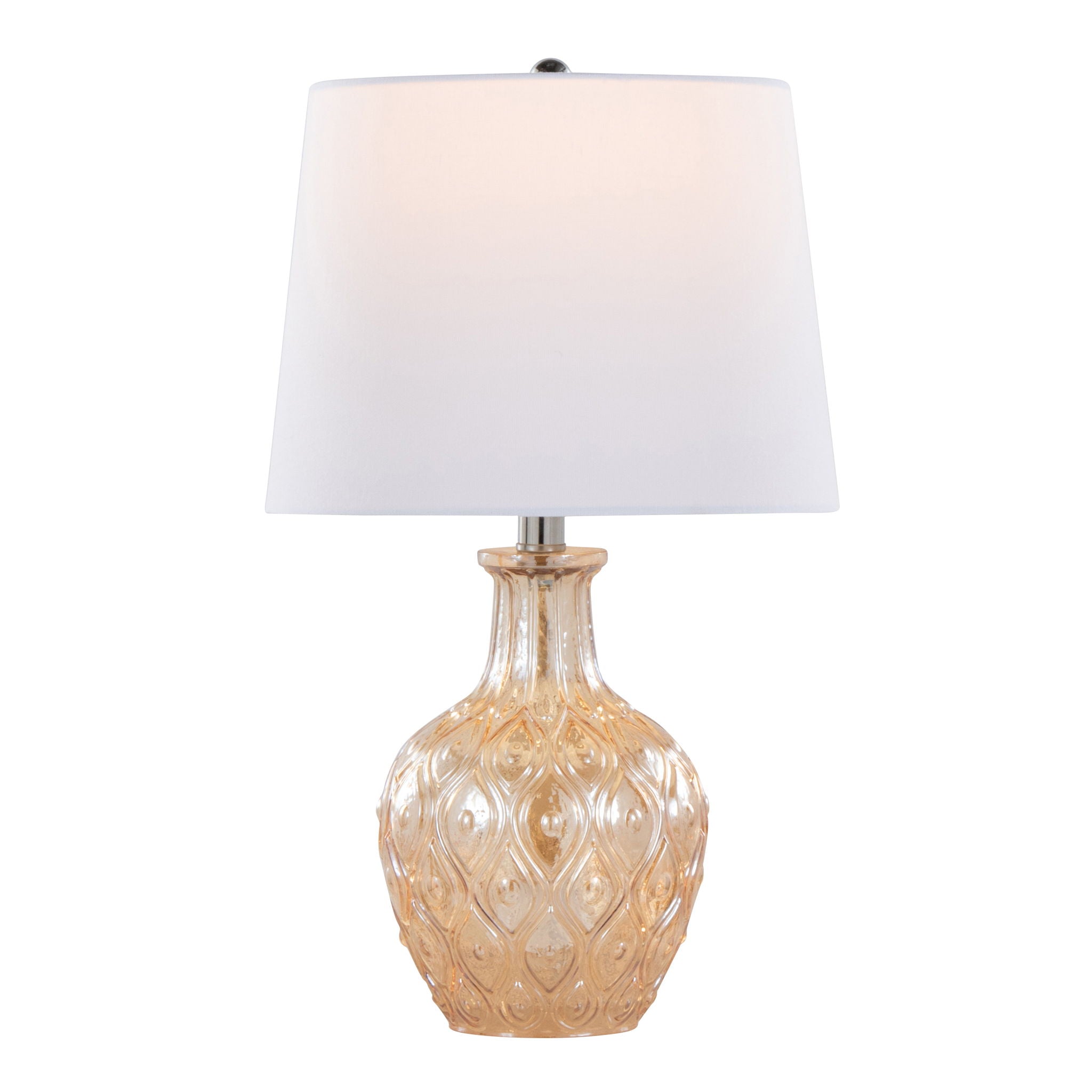Gloria Glass Jug Table Lamp Set | Textured Glass Table Lamp Set of 2