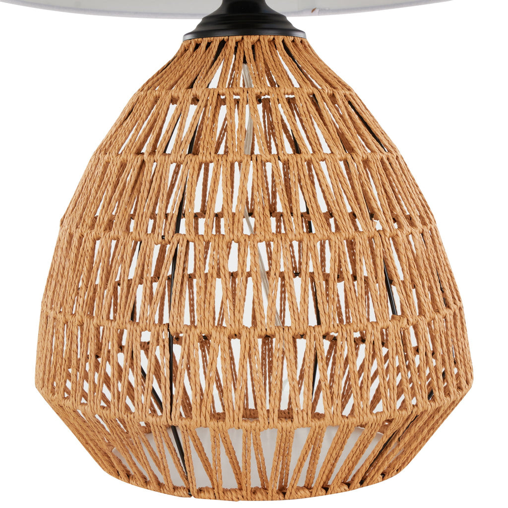Congo Rattan Table Lamp | Natural Rope Rattan Contemporary Table Lamp