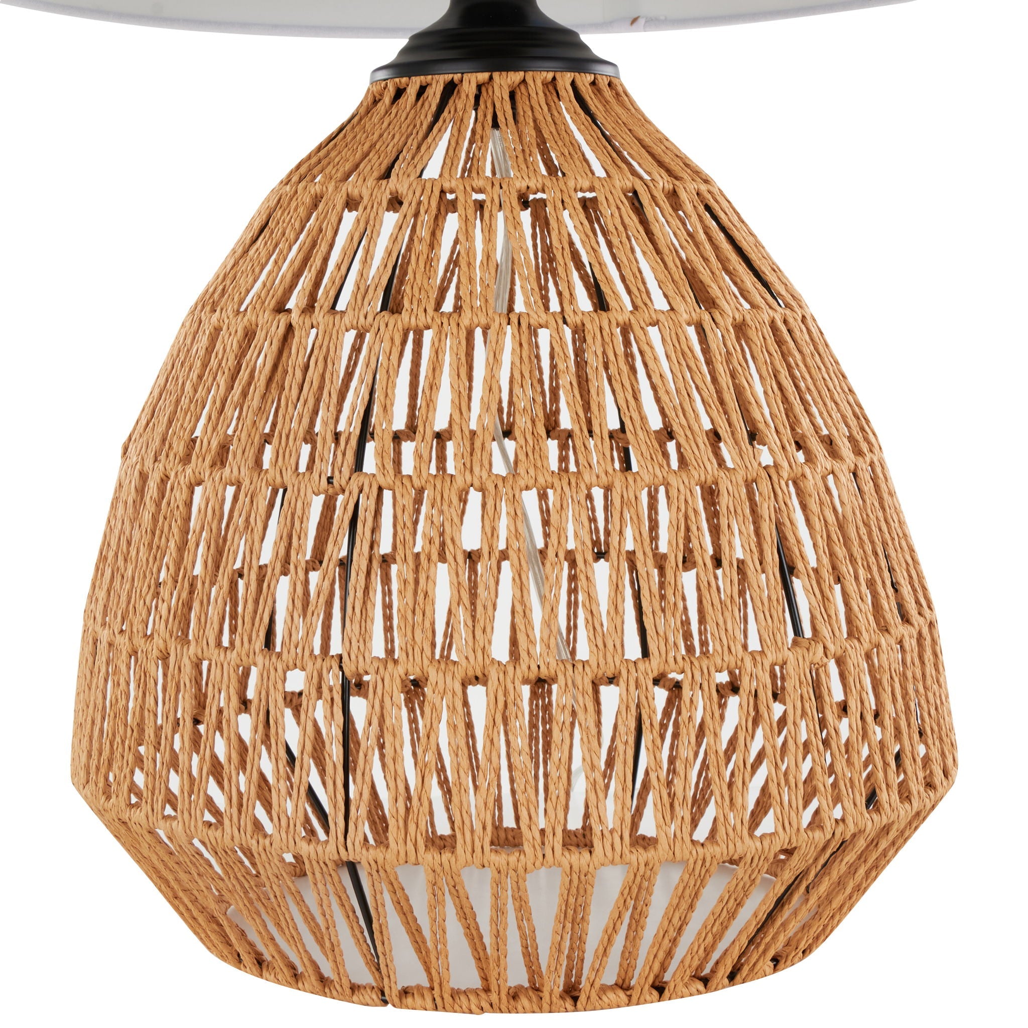 Congo Rattan Table Lamp | Natural Rope Rattan Contemporary Table Lamp