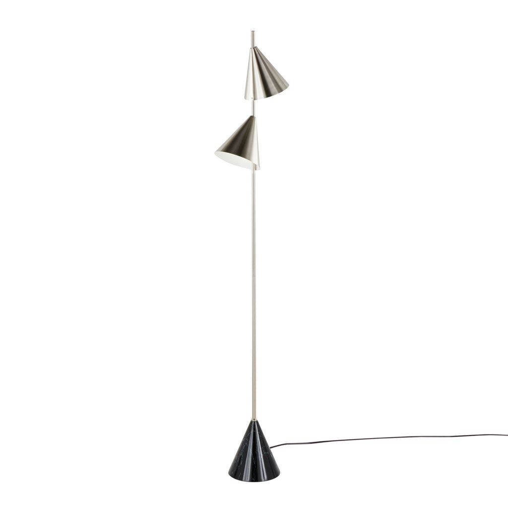 Cone Floor Lamp | Geometric Flared Base Contemporary Floor Lamp