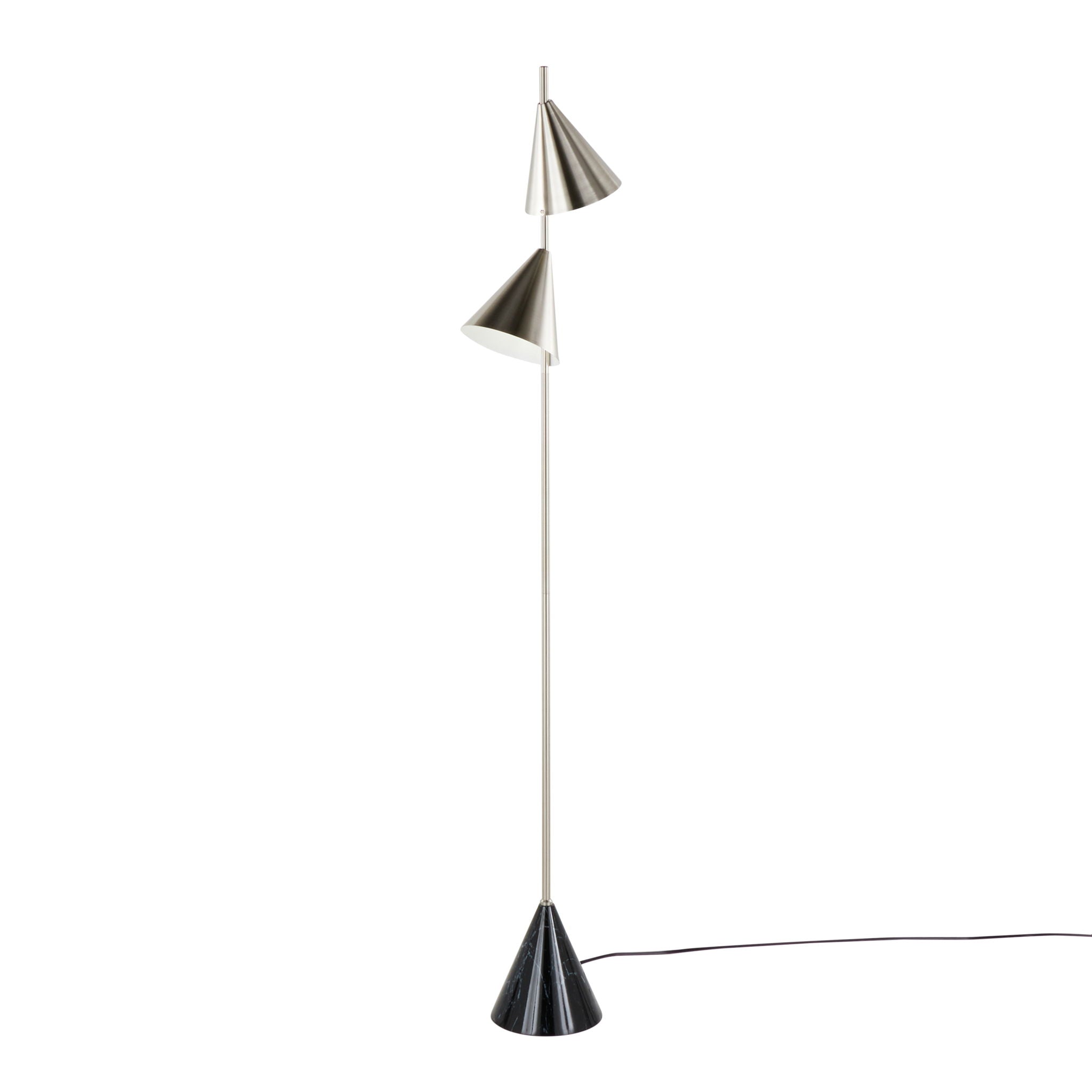 Cone Floor Lamp | Geometric Flared Base Contemporary Floor Lamp