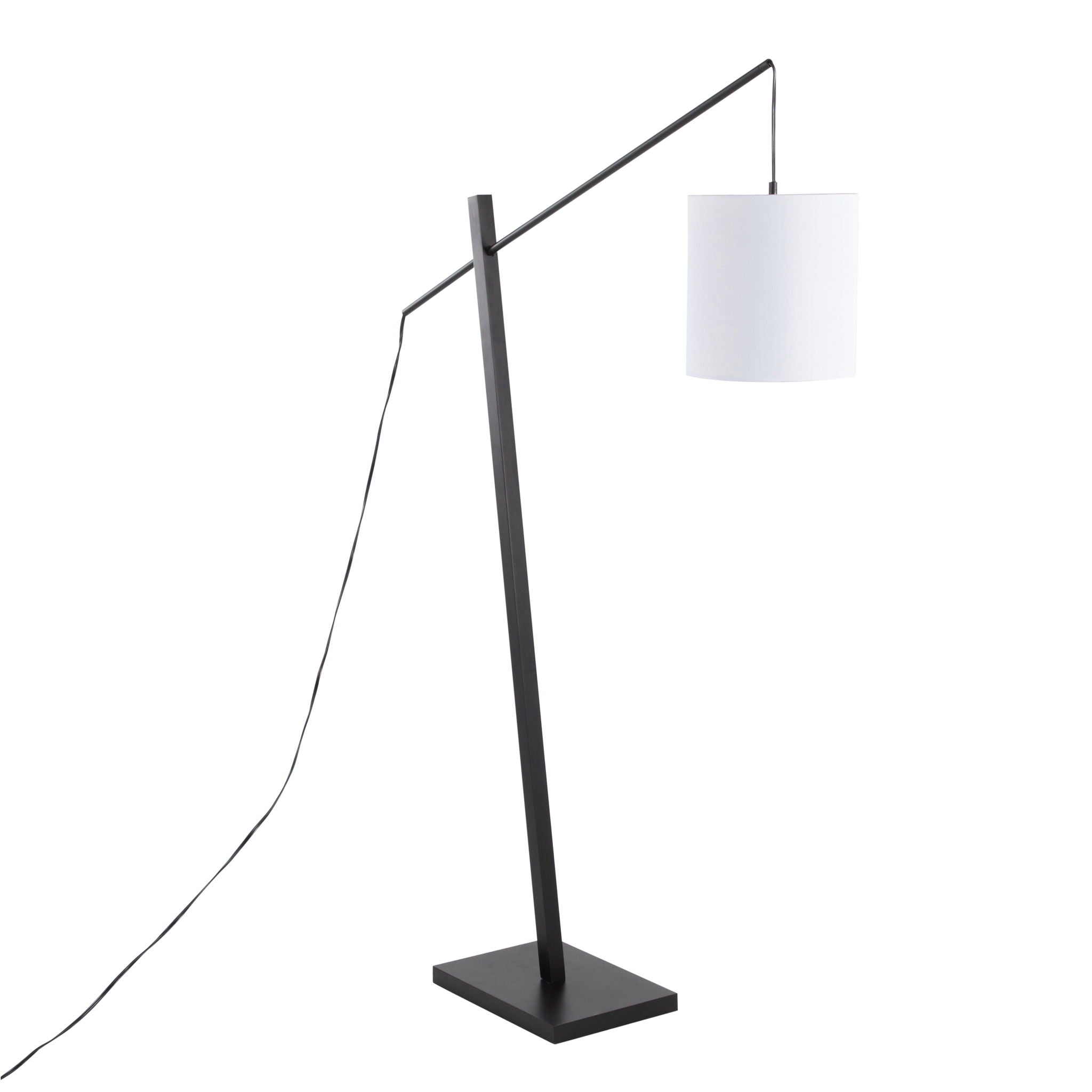 Arturo Wood Base Floor Lamp | Contemporary Wood & Metal Floor Lamp