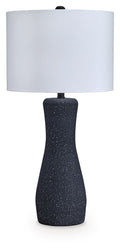 Maykins Metal Table Lamp | Black Textured Metal Contemporary Table Lamp