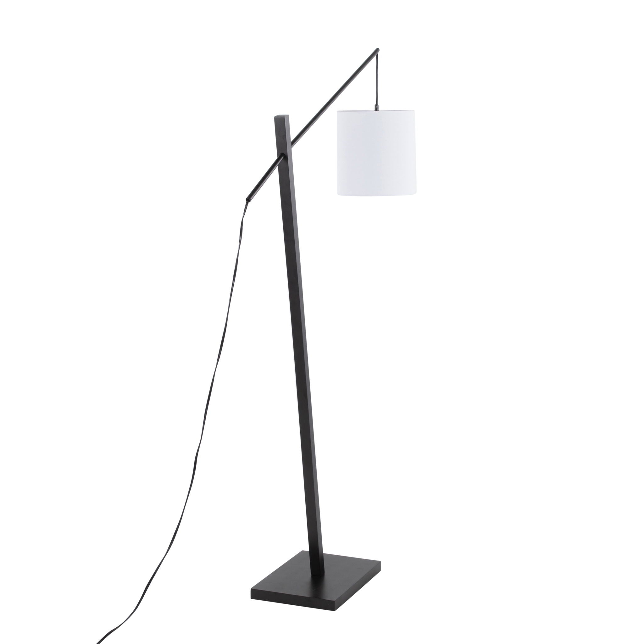 Arturo Wood Base Floor Lamp | Contemporary Wood & Metal Floor Lamp
