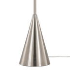 64" Contemporary Metal Floor Lamp in Brushed Nickel