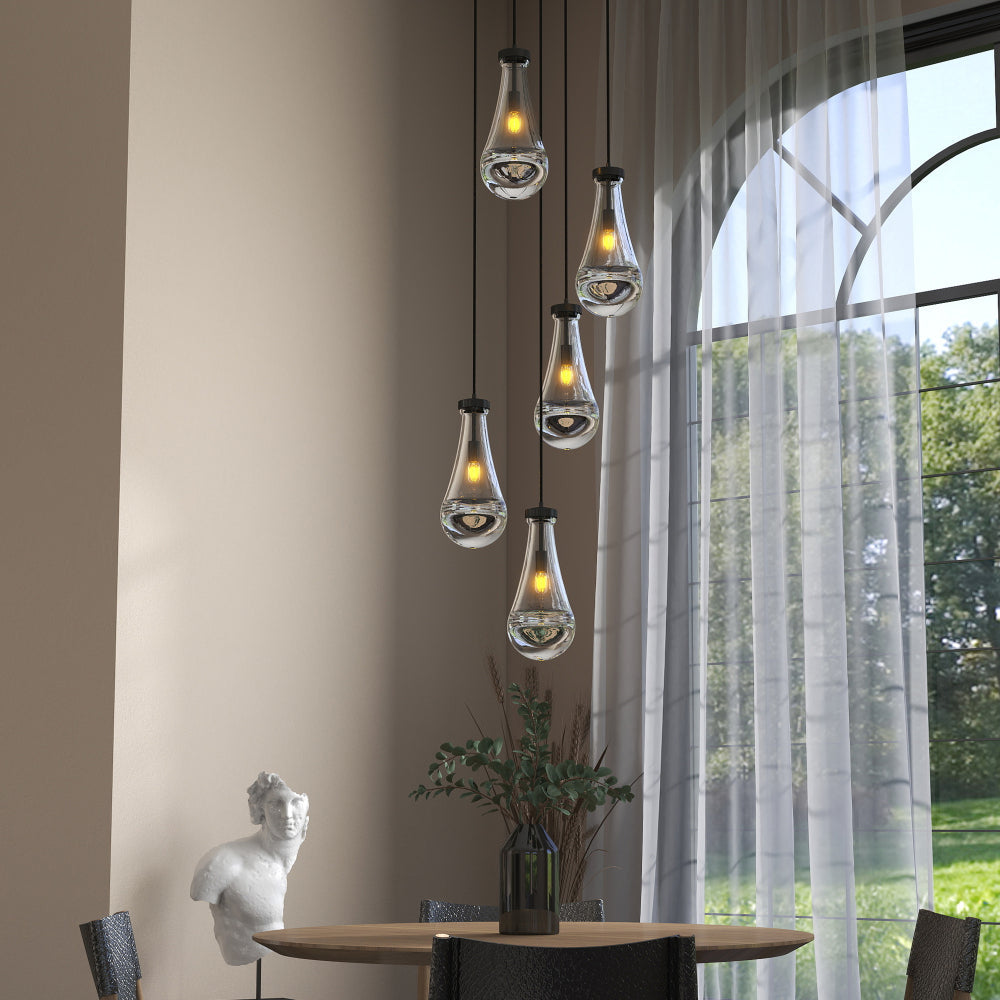Raindrop Cluster Pendant Chandelier