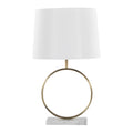 Moon Table Lamp | Marble Base & Gold Ring Contemporary Table Lamp