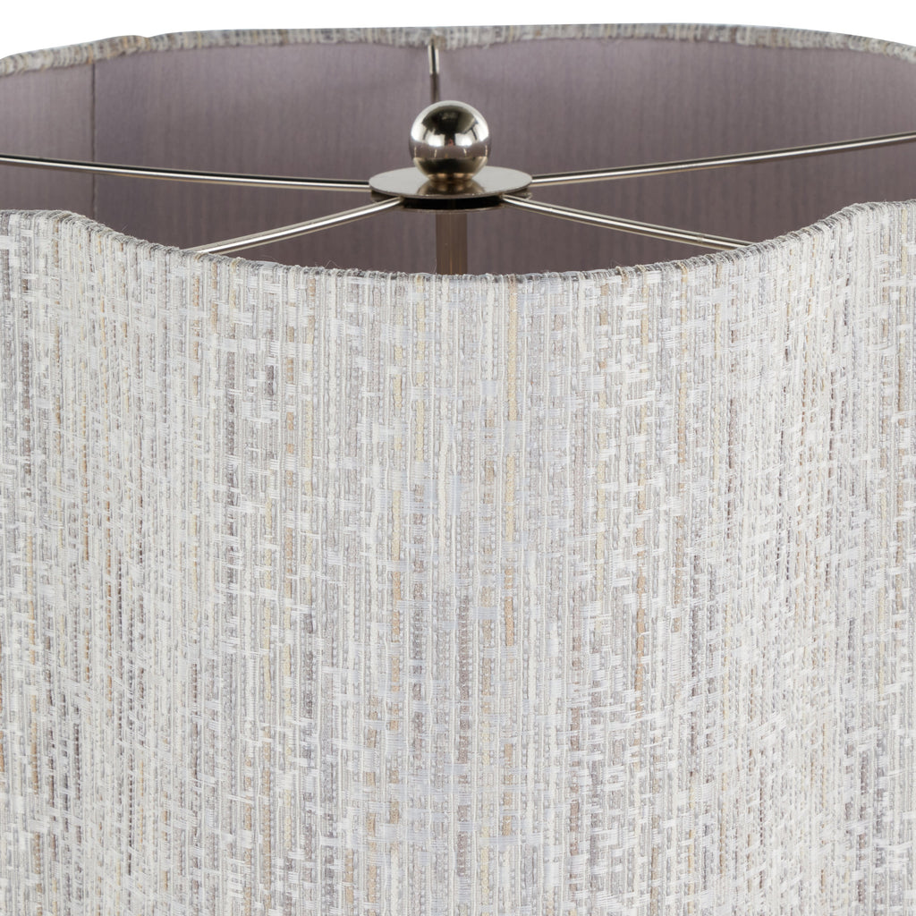 Lily 30" Contemporary Metal Table Lamp in Polished Nickel