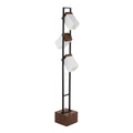 Bento Floor Lamp | Walnut & Black Contemporary Floor Lamp