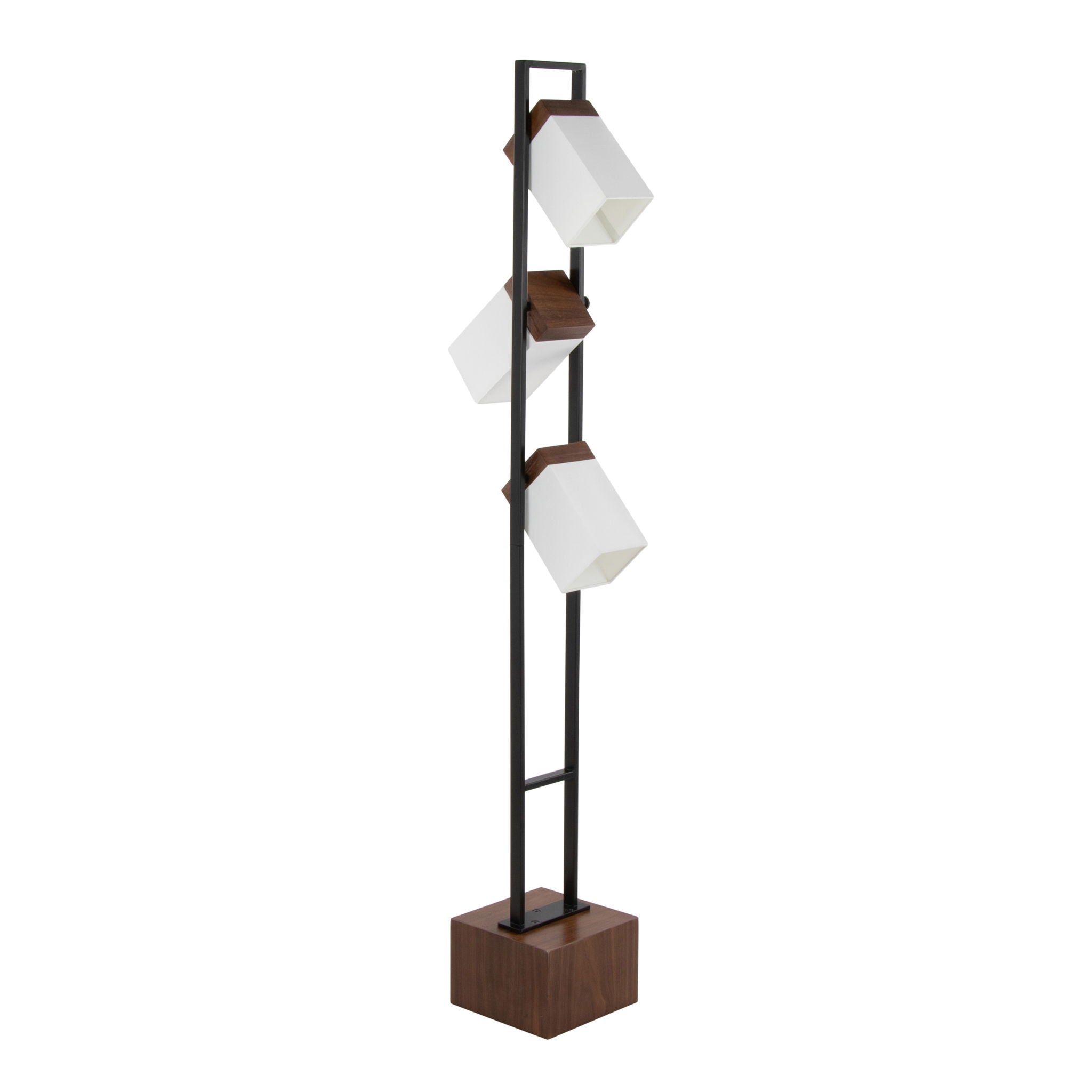 Bento Floor Lamp | Walnut & Black Contemporary Floor Lamp