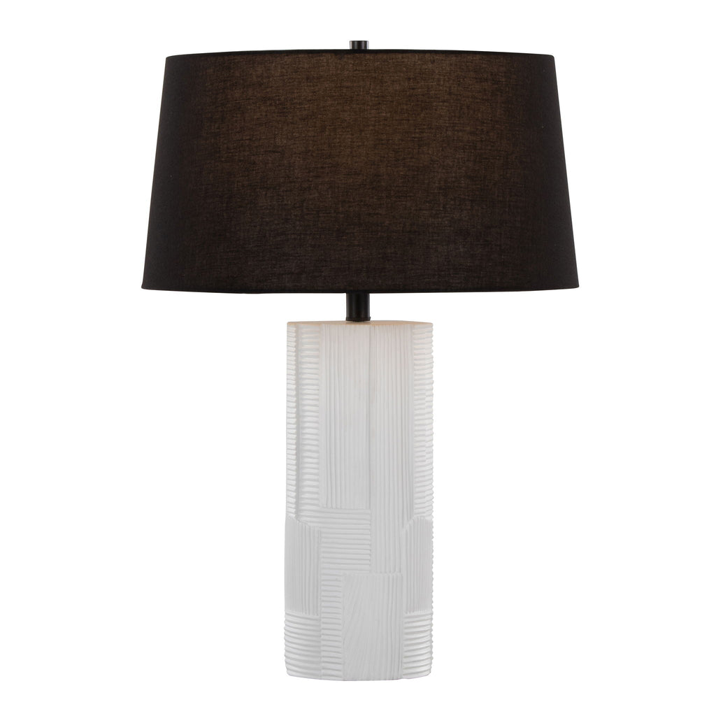 Petra Textured Table Lamp Set | Cream Polyresin Textured Table Lamp Set of 2