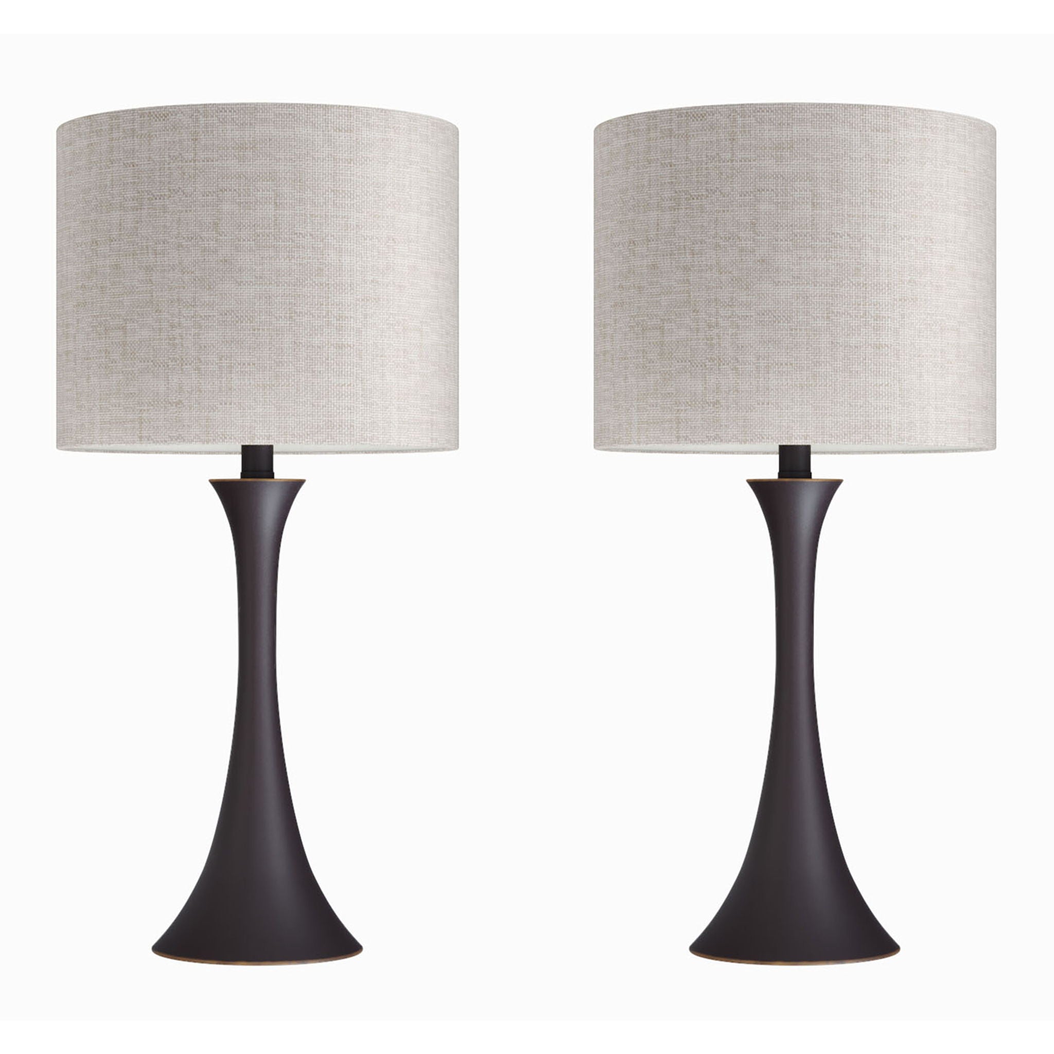 Lenuxe Hourglass Table Lamp Set | Contemporary Table Lamp Set of 2