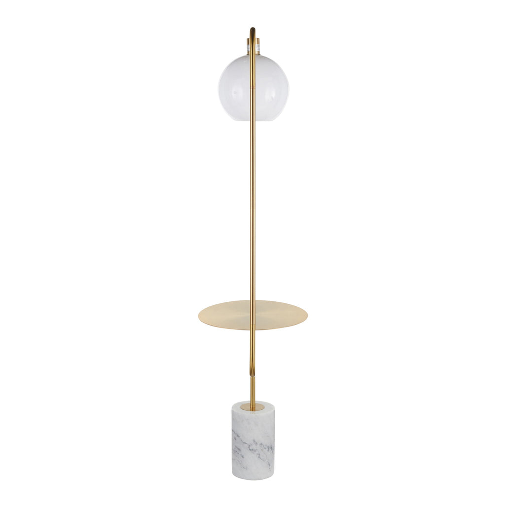 Symbol Floor Lamp with Side Table | Marble & Metal Floor Lamp Side Table