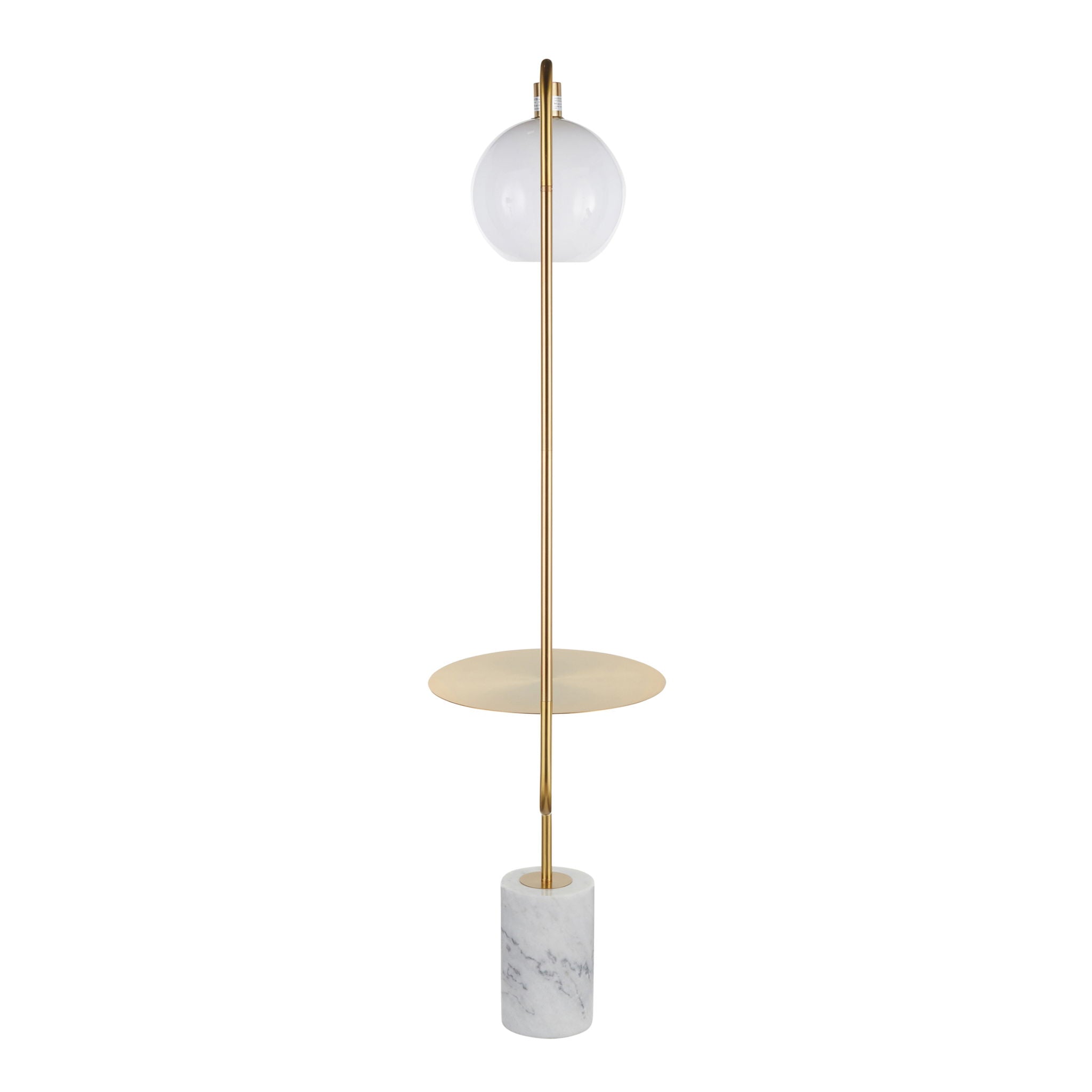 Symbol Floor Lamp with Side Table | Marble & Metal Floor Lamp Side Table