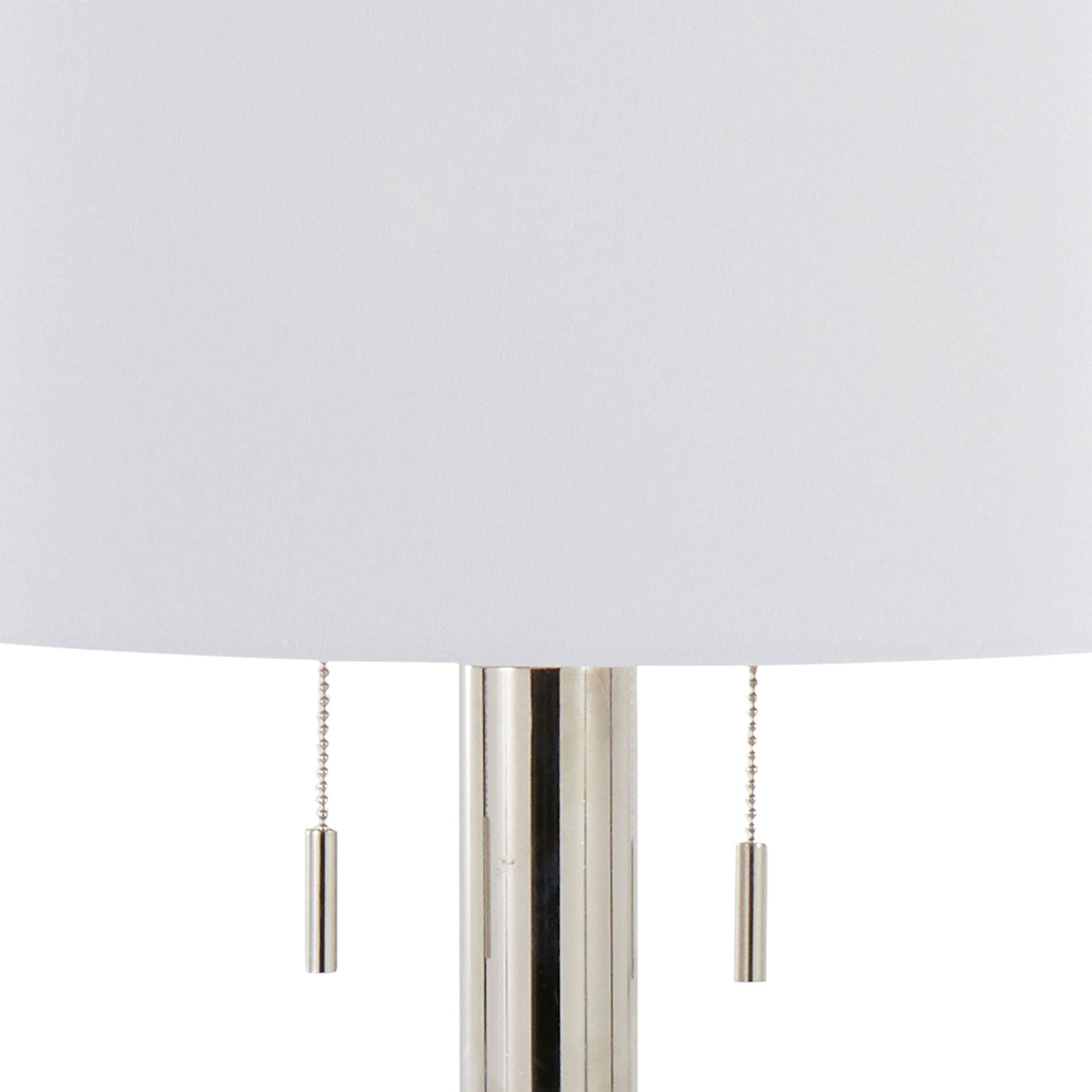 Master Contemporary Table Lamp Set | Polished Nickel Vertical Table Lamp Set of 2