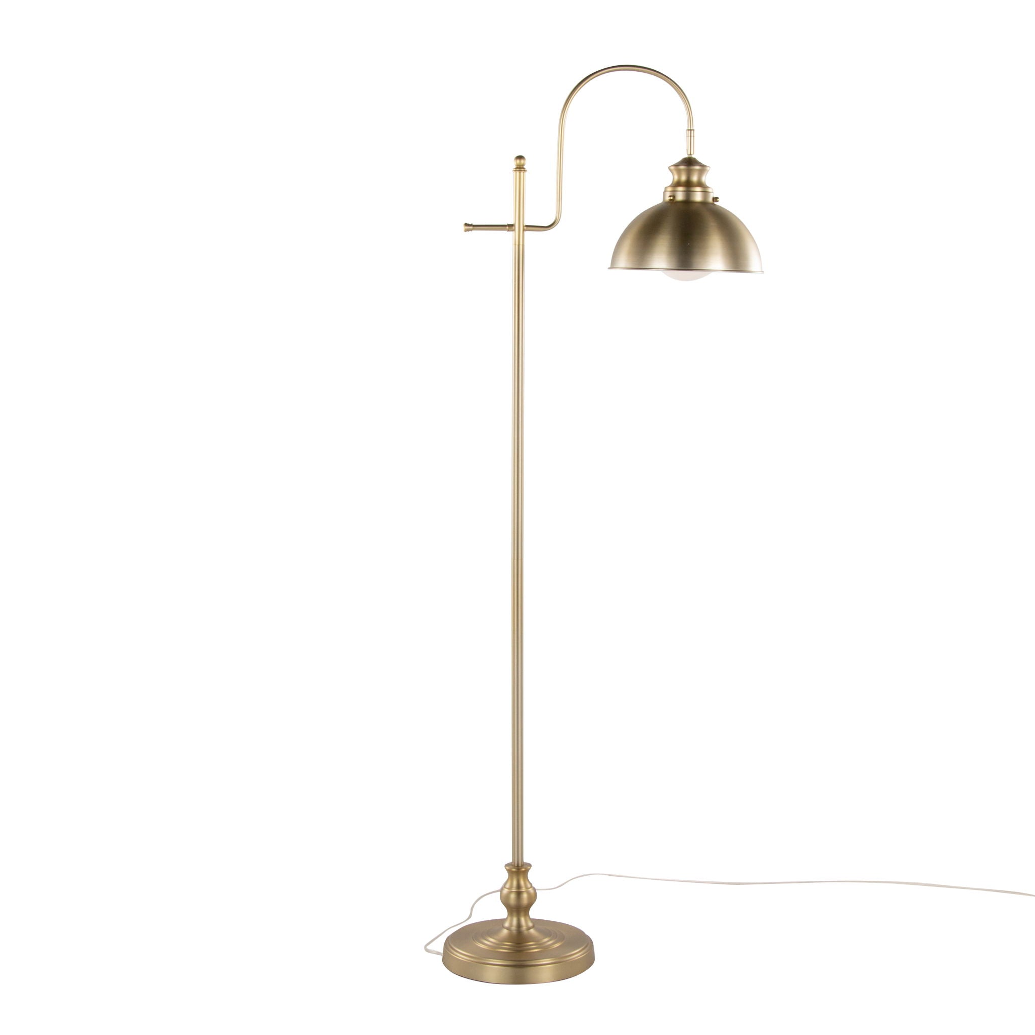 Emery Arc Floor Lamp | Arched Dome Shade Contemporary Floor Lamp
