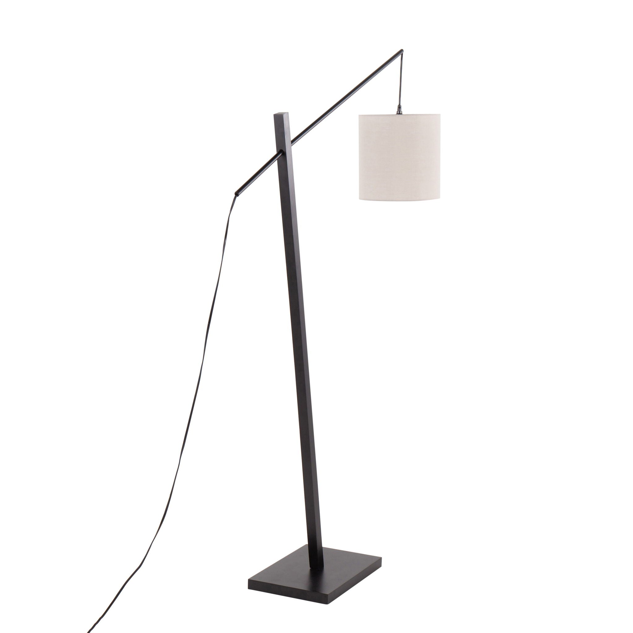 Arturo Wood Base Floor Lamp | Contemporary Wood & Metal Floor Lamp