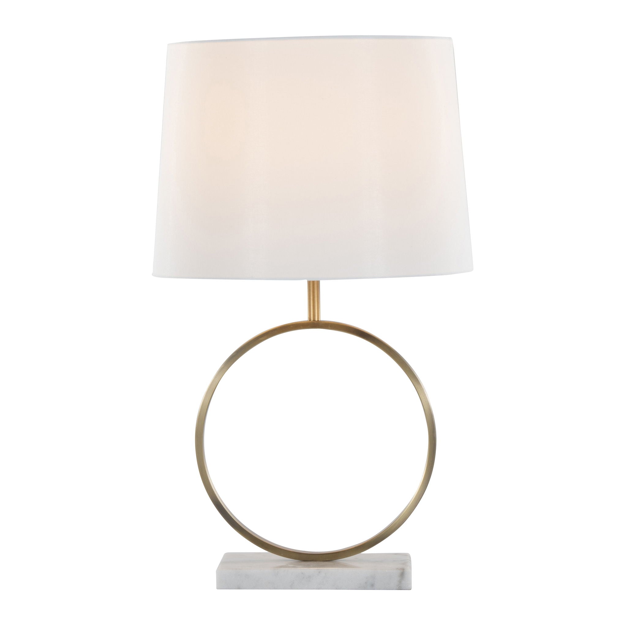Moon Table Lamp | Marble Base & Gold Ring Contemporary Table Lamp