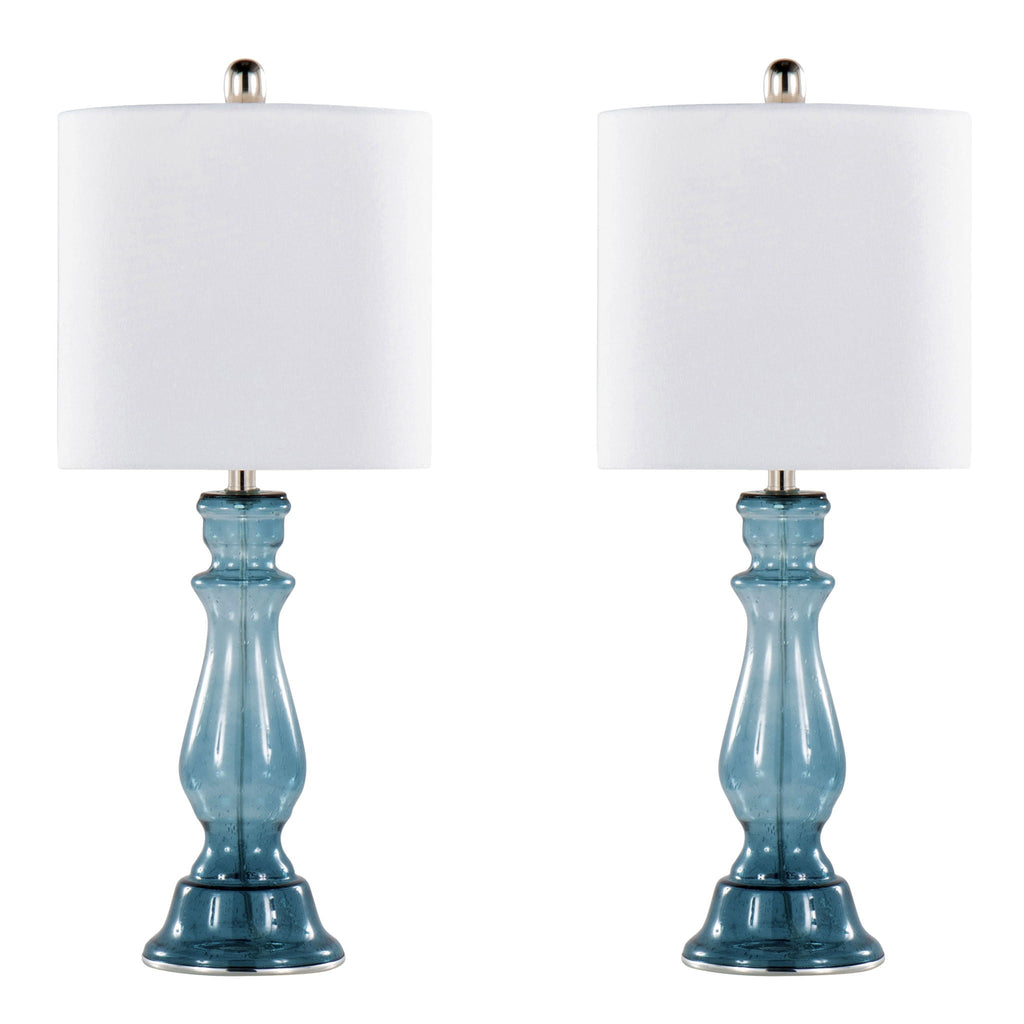 Bishop Balustrade Glass Table Lamp Set | Classic Contemporary Table Lamp Set of 2