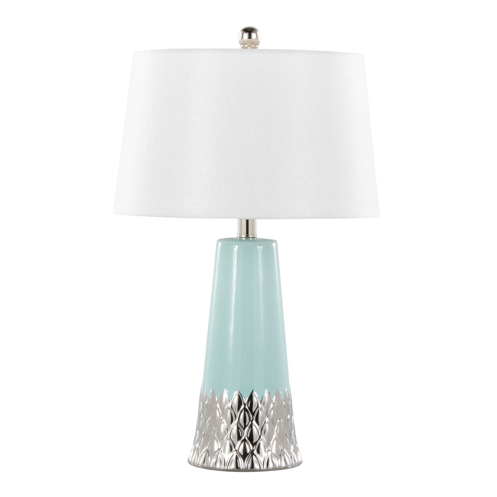 Penelope Ceramic Table Lamp | Sleek Ceramic & Metal Accent Table Lamp