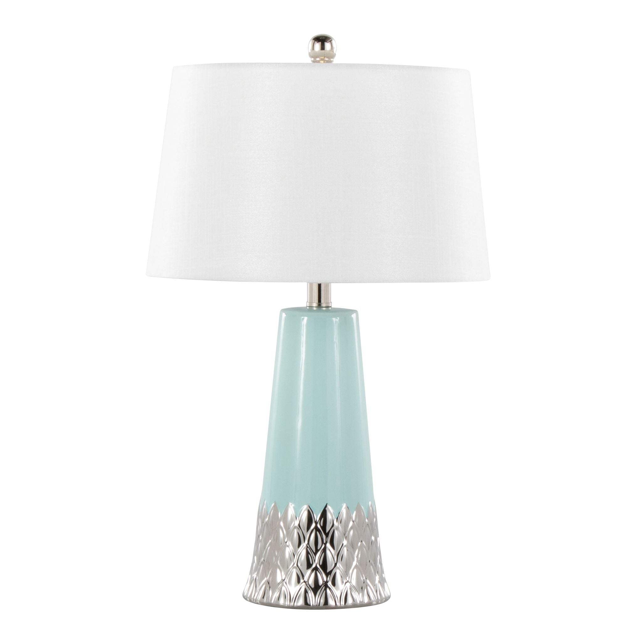 Penelope Ceramic Table Lamp | Sleek Ceramic & Metal Accent Table Lamp