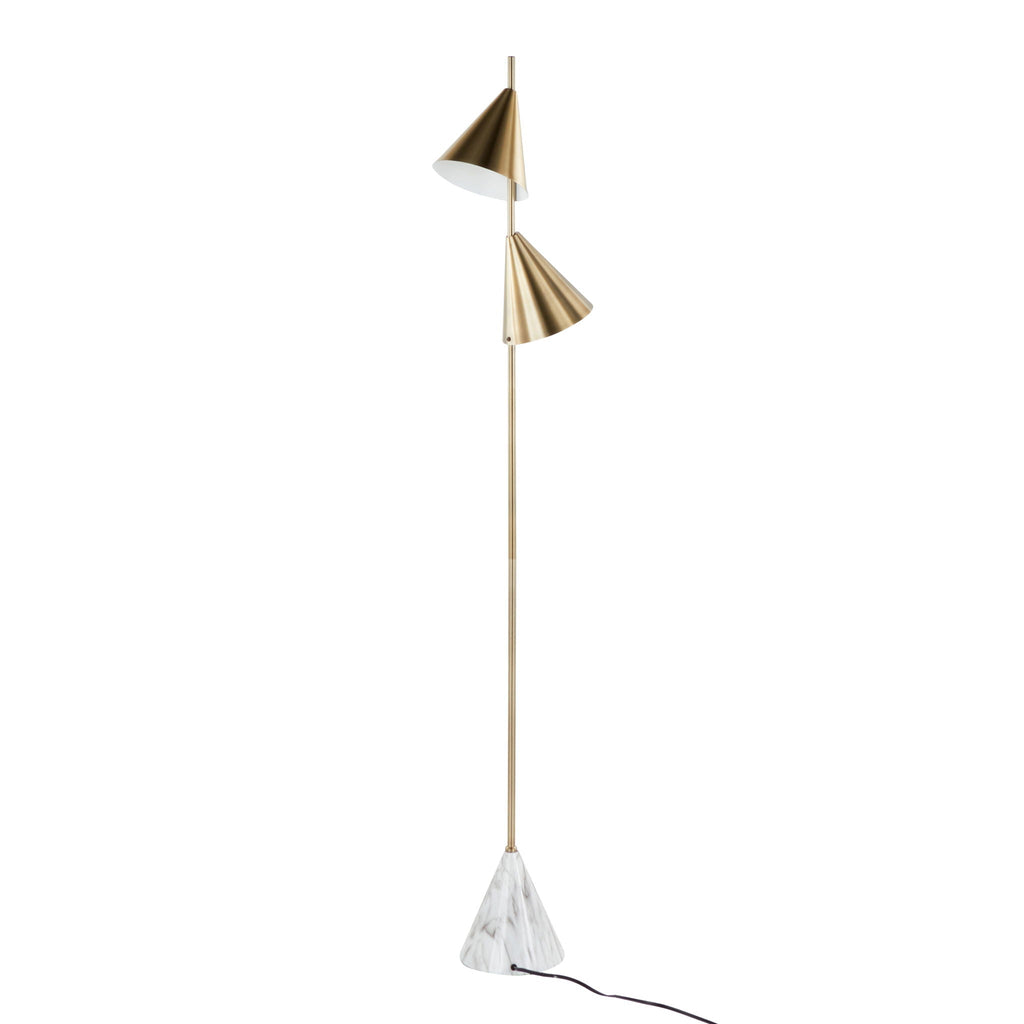 Cone Floor Lamp | Geometric Flared Base Contemporary Floor Lamp