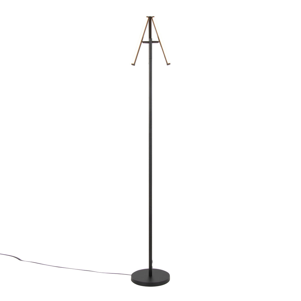 Icicle Swivel Floor Lamp | Adjustable Swivel Head Contemporary Floor Lamp
