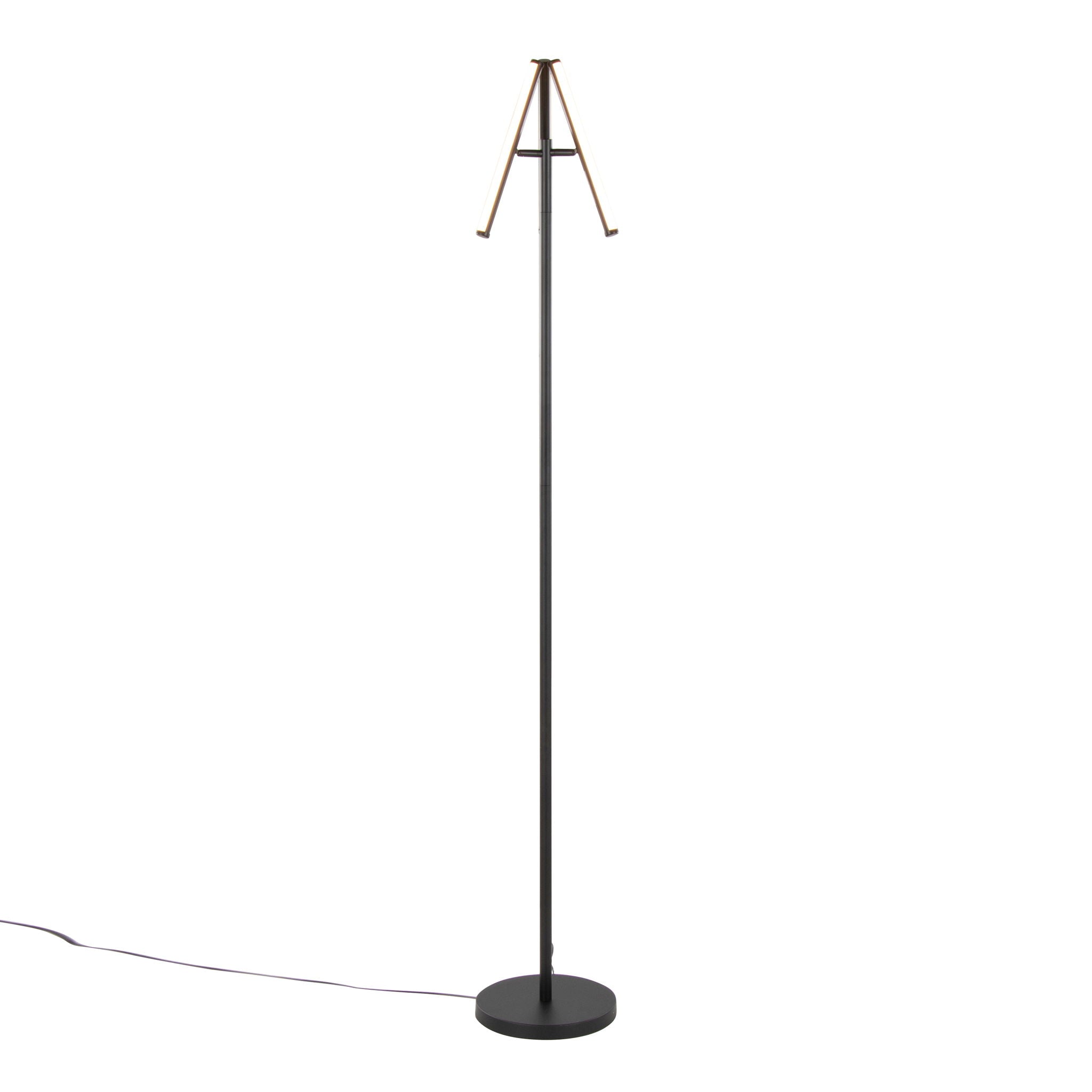 Icicle Swivel Floor Lamp | Adjustable Swivel Head Contemporary Floor Lamp