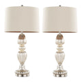 Spade Mercury Glass Table Lamp Set | Glam Mercury Glass Table Lamp Set of 2