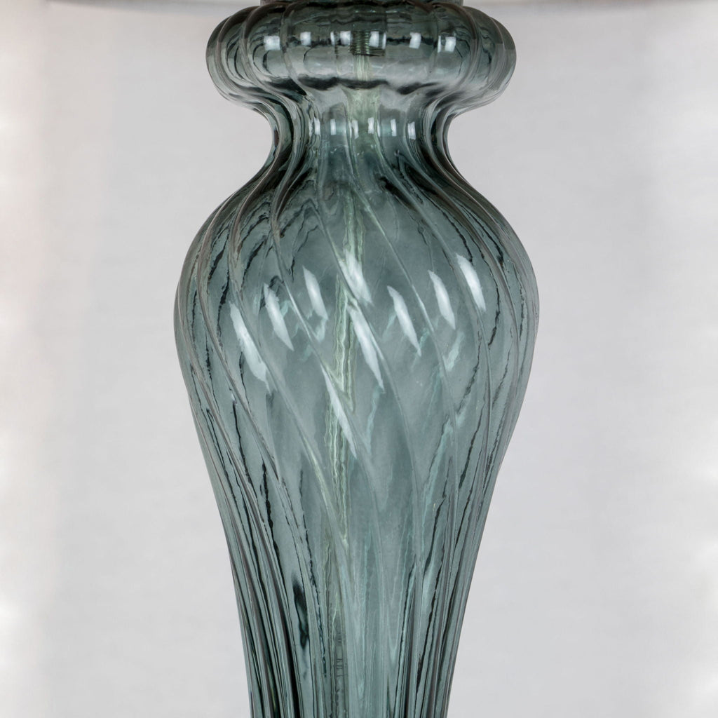 Windsor Fluted Glass Table Lamp Set | Fluted Glass Column Table Lamp Set of 2
